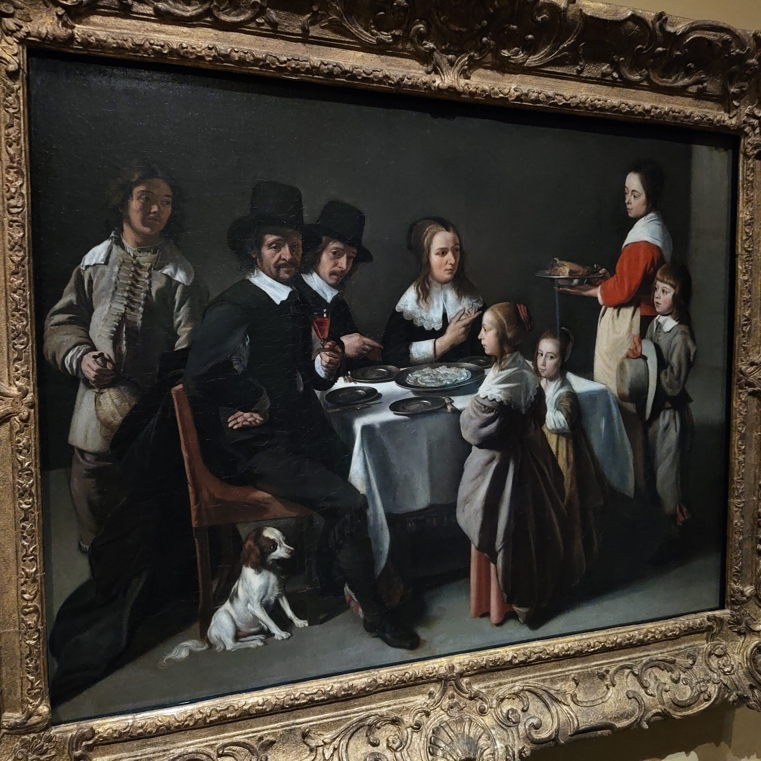 Family gathered for dinner